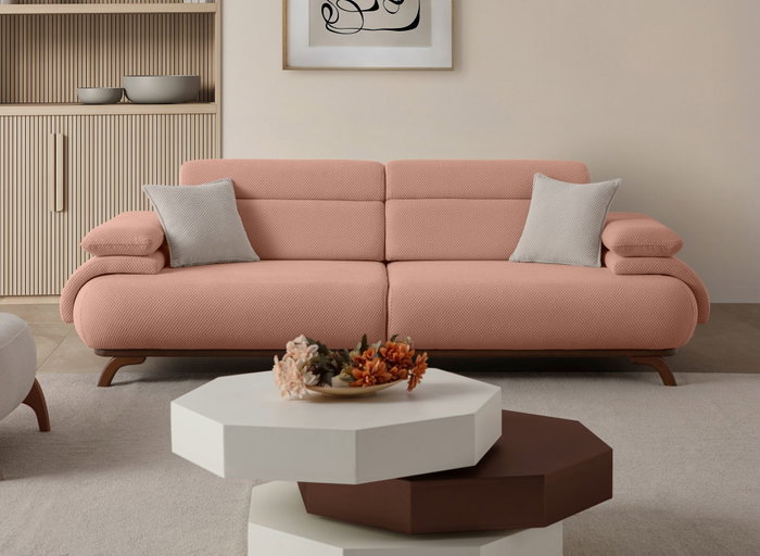 Atelier Del Sofa Bonjo Walnut - Powder Sofá de 3 Plazas